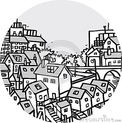 Houses Vector Illustration