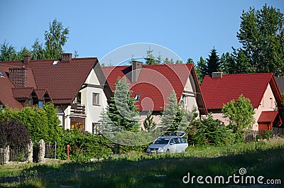 Houses in the countryside Stock Photo