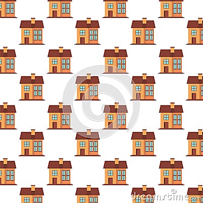 Houses fronts facades pattern background Vector Illustration