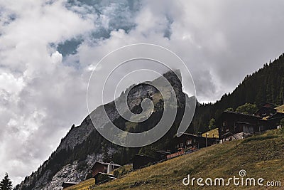 Houses on the Hill Stock Photo