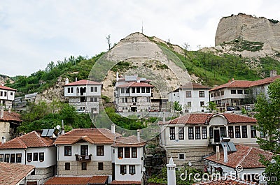 Houses in historic Melnik, Bulgaria Stock Photo