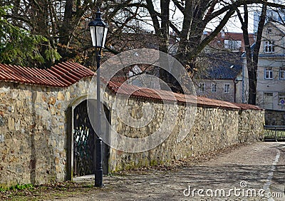 Houses in the historical part, town Jindrichuv Hradec, southern Bohemia Stock Photo