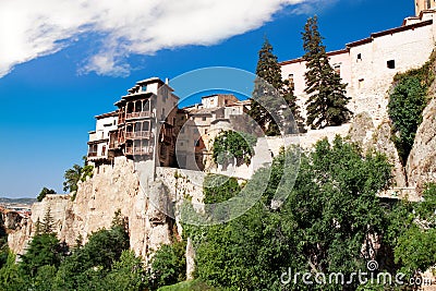 houses hung (casas colgadas) in Cuenca, Castilla-La Mancha, Spain Stock Photo