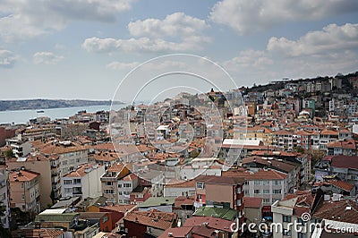 Houses in Istanbul landscape Stock Photo