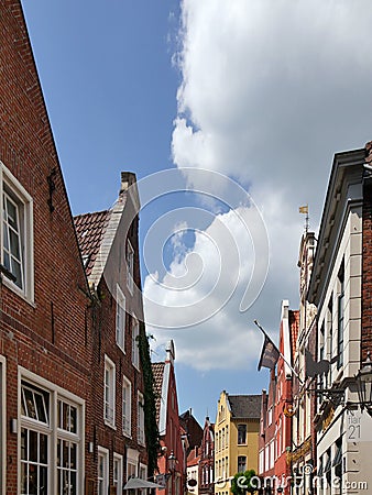 Houses in Leer, Germany Editorial Stock Photo