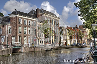 Houses in Leiden, Holland Stock Photo