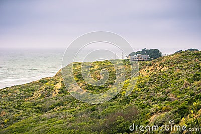 Houses in Moss Beach Stock Photo