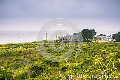 Houses in Moss Beach Stock Photo