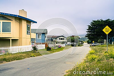 Houses in Moss Beach Stock Photo