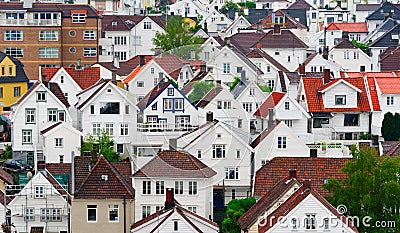 Houses. Norway, Stavanger Stock Photo