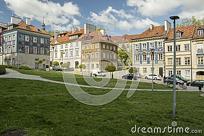 Houses at Nowe Miasto, Warsaw Stock Photo