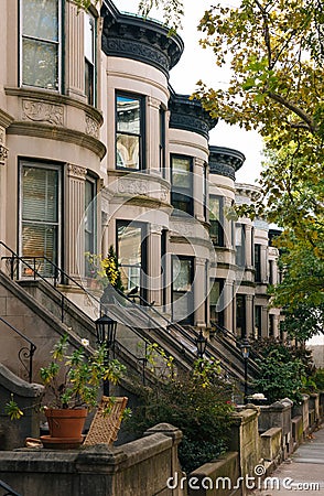 Houses in Park Slope, Brooklyn, New York City Stock Photo
