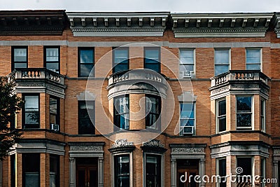 Houses in Park Slope, Brooklyn, New York City Stock Photo