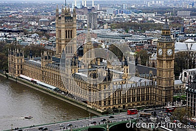 Houses of Parliament in London, England. Editorial Stock Photo