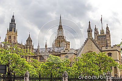 Houses of Parliament seen from Bridge Street Stock Photo