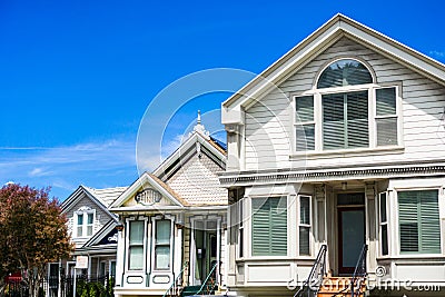 Houses in a residential neighborhood, San Francisco Stock Photo