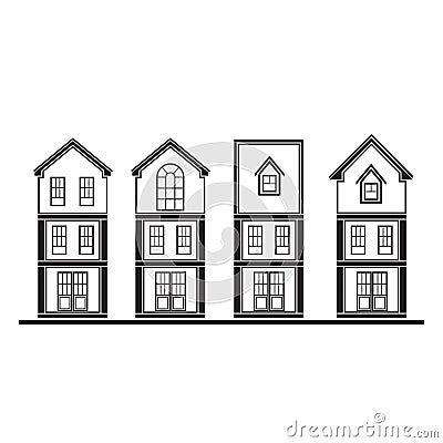 Houses Vector Illustration