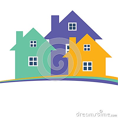 Houses silhouettes vector. Vector Illustration