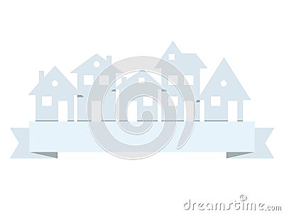 Houses silhouettes vector. Vector Illustration