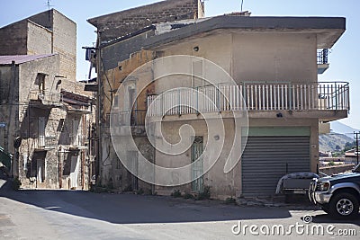 Sicilian village houses Stock Photo