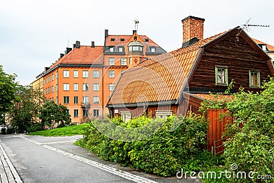 Houses at Sodermalm in Stockholm. Sweden Stock Photo