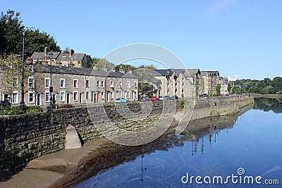 Houses, St George`s Quay, River Lune, Lancaster Editorial Stock Photo