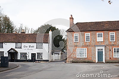 Houses in Streatley, Berkshire in the UK Editorial Stock Photo