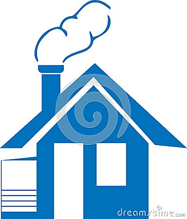 Houses vectors icon, Home icon, Shelter blue vector icon. Vector Illustration