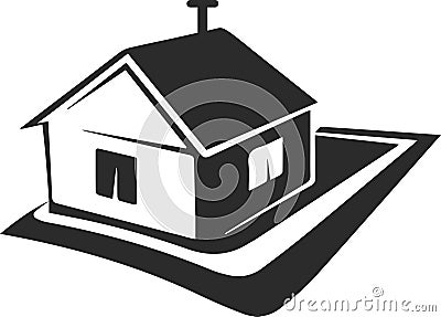 Houses vectors icon, Home icon, Shelter black vector icon. Vector Illustration