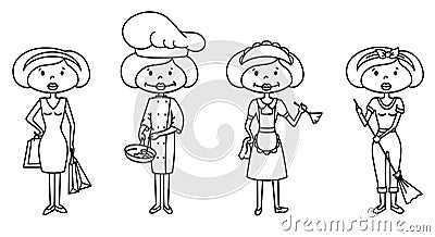 Housewife Vector Illustration