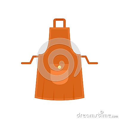 Housewife apron icon, flat style Cartoon Illustration