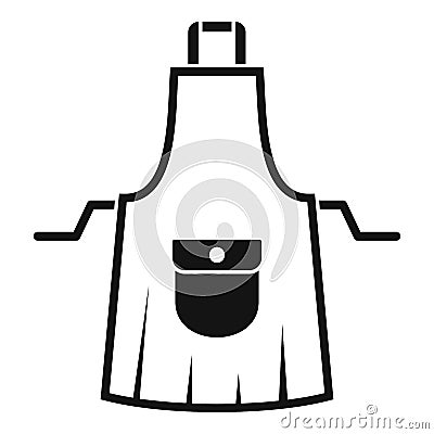 Housewife apron icon, simple style Cartoon Illustration
