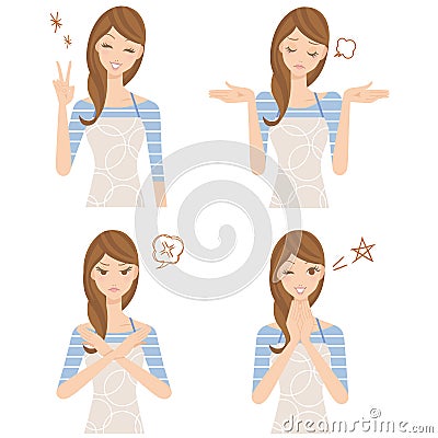 Housewife expression Vector Illustration