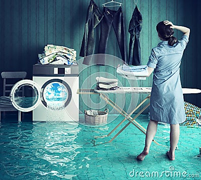 Housewife`s dreams Stock Photo