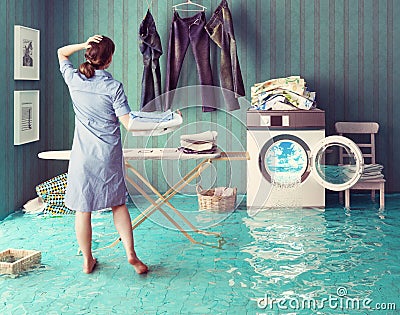 Housework dreams. Stock Photo