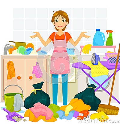 Housework Vector Illustration