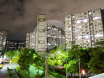 Housing complex in Japan Stock Photo