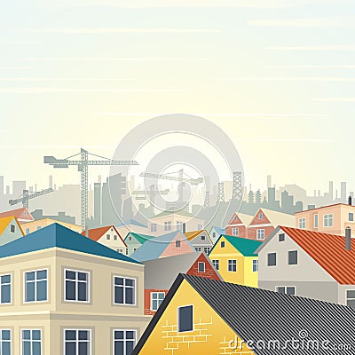 Housing Development Vector Vector Illustration