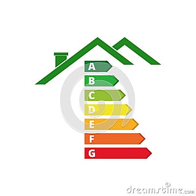 Housing energy efficiency, House and energy efficiency concept Vector Illustration