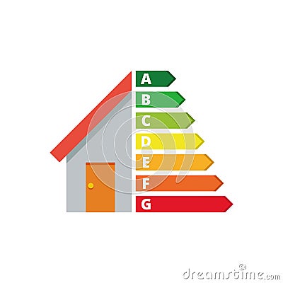 Housing energy efficiency, House and energy efficiency concept Vector Illustration