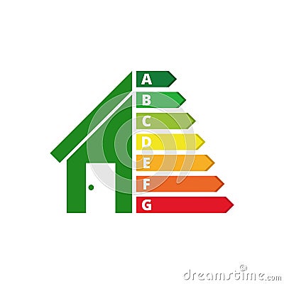 Housing energy efficiency, House and energy efficiency concept Vector Illustration