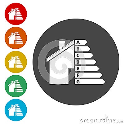 Housing energy efficiency, House and energy efficiency concept Vector Illustration