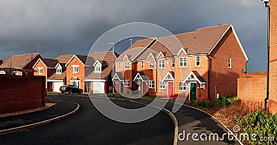 Housing estate england Stock Photo