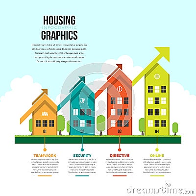 Housing Graphic Infographic Vector Illustration