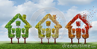 Housing Market Change Stock Photo