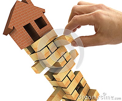 Housing market collapse Stock Photo