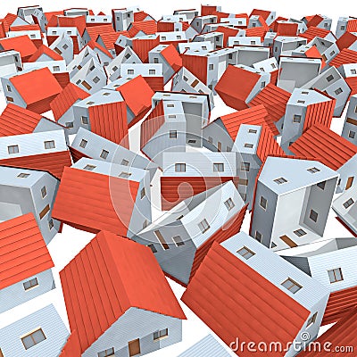 Housing market collapse Stock Photo