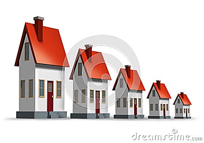 Housing Market Decline Stock Photo