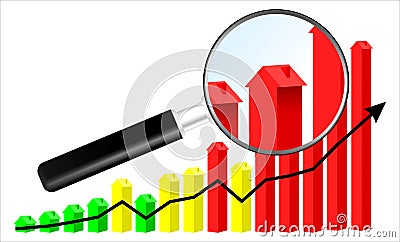 Housing market illustration Stock Photo