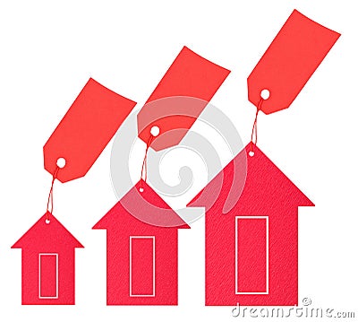 Housing market. Price drop Stock Photo